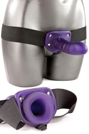 Adam and Eve Hollow 6" Dildo with Elastic Strap On Harness