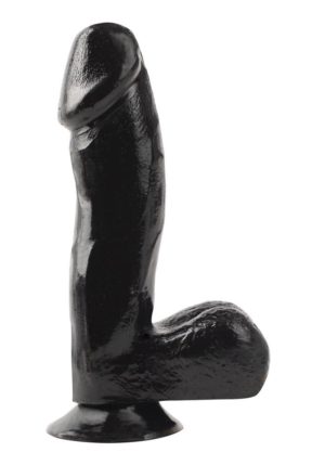 Basix - 6.5 Inch Dong with Suction Cup (Black)