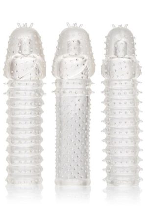 California Exotic Dual-Textured Penis Extensions (3 Pce Kit)