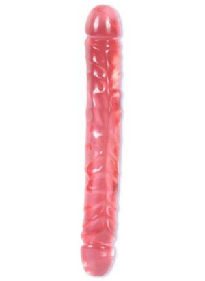 Crystal Jellies 12 Inch Jr. Double Dong (Pink)