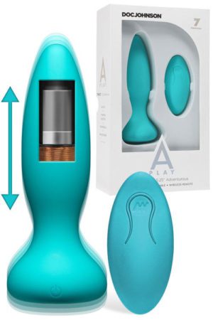 Doc Johnson A-Play Adventurous 5.25" Thrusting Butt Plug With Remote