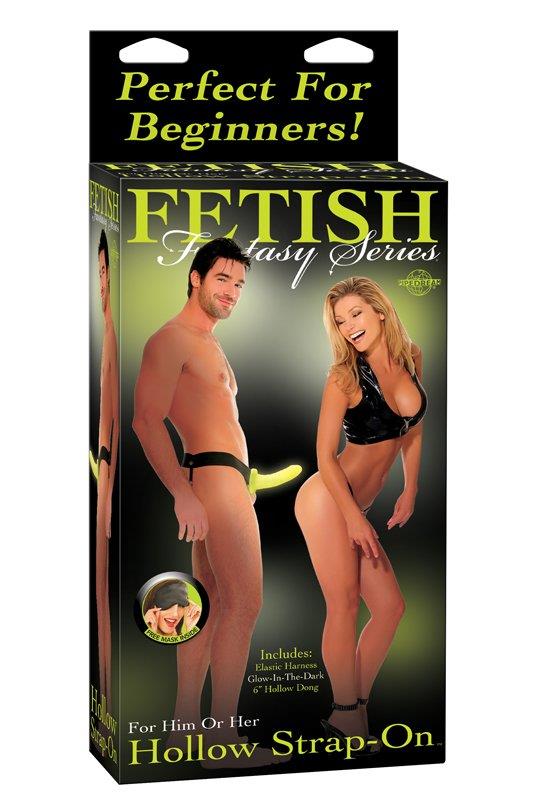 Fetish Fantasy - Hollow Strap On for Him or Her (Glow In The Dark)