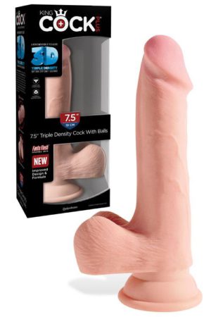 Pipedream King Cock Triple Density 7.5" Dildo With Balls