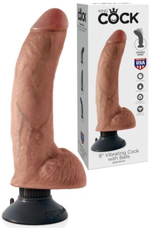 Pipedream Vibrating Bendable 9" Dildo with Removable Suction Cup