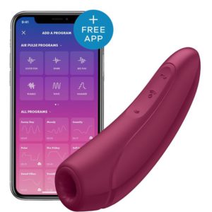 Satisfyer Curvy 1+ Air Pulse Stimulator with App (Rose Red)