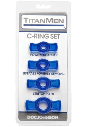 TitanMen Cock Ring Set - Blue