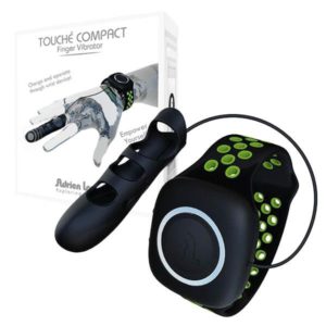 Touche Compact Finger Vibrator - Green/Black