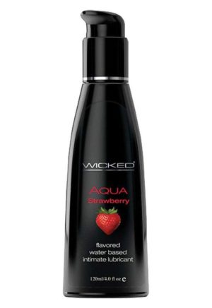 Wicked - Aqua Strawberry Flavoured Lube - 120ml