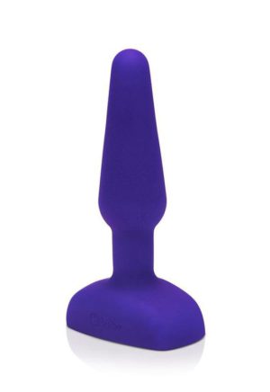 b-Vibe Trio - Rechargeable Butt Plug with Remote (Purple)