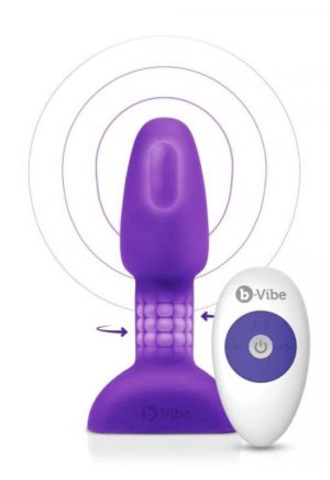 b-Vibe USB Rechargeable Rimming Butt Plug - Petite - (Purple)